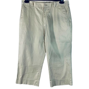 Ralph Lauren Golf Womens Stretch‎ Mid Rise Cropped Capri Pants Khaki Tan Size 12